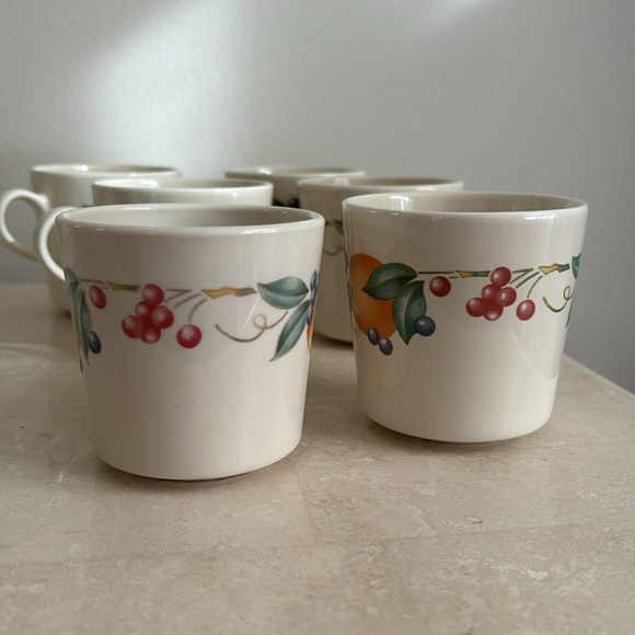 Corelle Corning USA Stoneware Abundance Series set of 6 coffee cups mugs - Picture 7 of 13